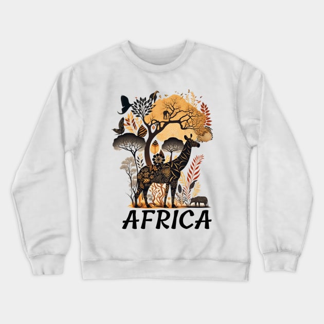 african savannah africa Crewneck Sweatshirt by Micapox